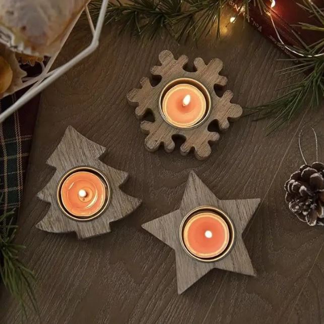 Christmas Tea Light Candle Holders