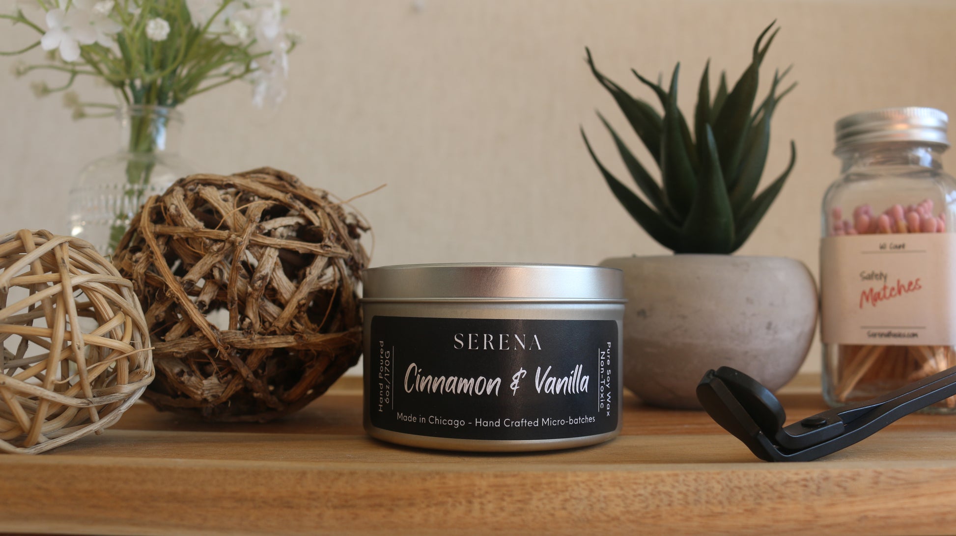 cinnamon scented wax plant Cinnamon & Vanilla Soy Wax Candle – Serena Basics